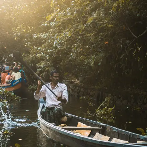 Canoeing in Alleppey