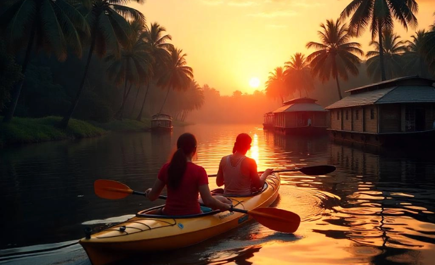 What boat should you take to explore the backwaters of Alleppey, Kerala?